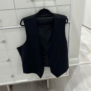 Black tuxedo vest worn once